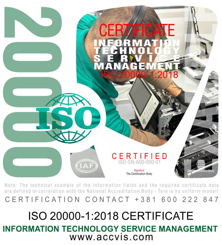 Certification ISO 2000-1 Information Technology Service Management
